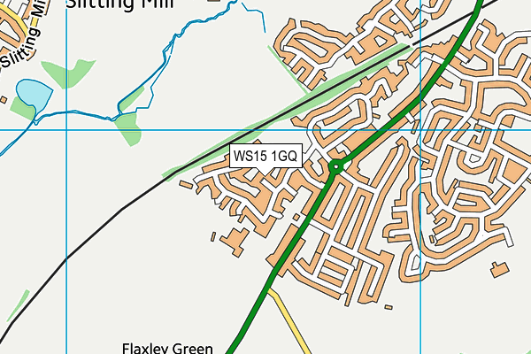 WS15 1GQ map - OS VectorMap District (Ordnance Survey)