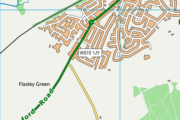 WS15 1JY map - OS VectorMap District (Ordnance Survey)