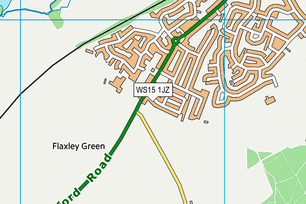 WS15 1JZ map - OS VectorMap District (Ordnance Survey)