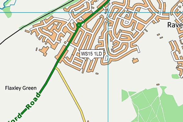 WS15 1LD map - OS VectorMap District (Ordnance Survey)