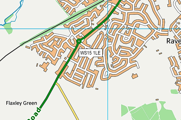 WS15 1LE map - OS VectorMap District (Ordnance Survey)