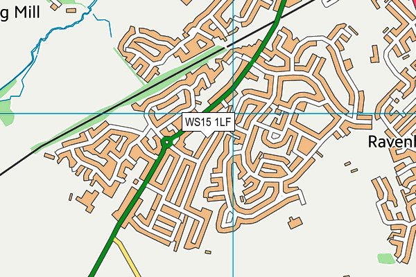 WS15 1LF map - OS VectorMap District (Ordnance Survey)