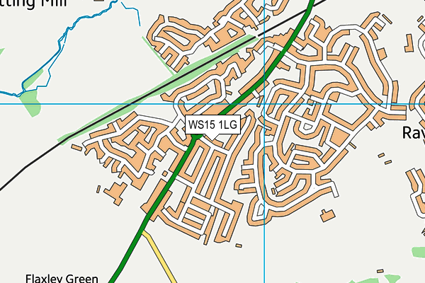 WS15 1LG map - OS VectorMap District (Ordnance Survey)