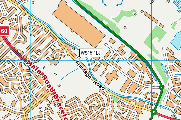 WS15 1LJ map - OS VectorMap District (Ordnance Survey)