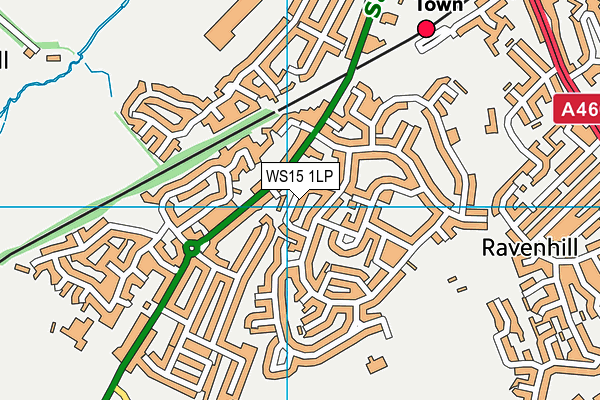 WS15 1LP map - OS VectorMap District (Ordnance Survey)