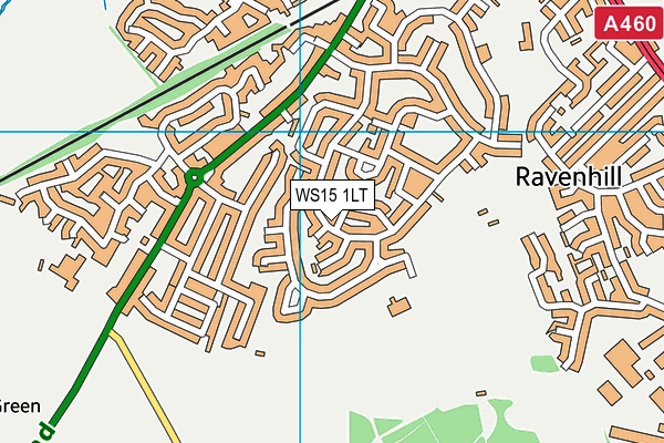 WS15 1LT map - OS VectorMap District (Ordnance Survey)