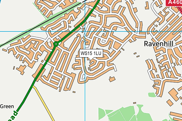 WS15 1LU map - OS VectorMap District (Ordnance Survey)