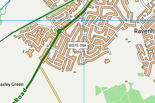 WS15 1NA map - OS VectorMap District (Ordnance Survey)