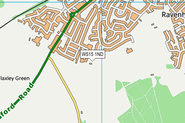 WS15 1ND map - OS VectorMap District (Ordnance Survey)