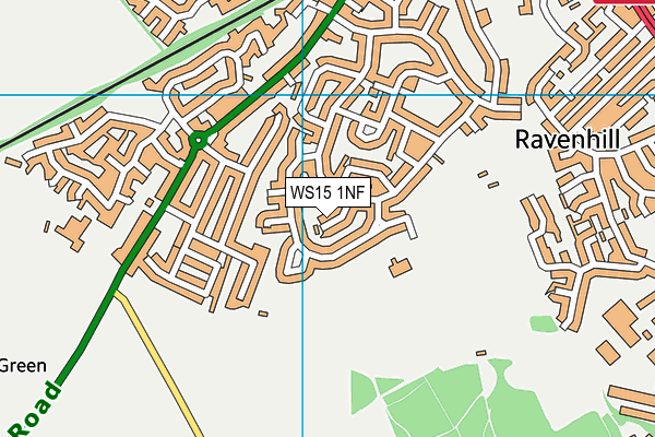 WS15 1NF map - OS VectorMap District (Ordnance Survey)