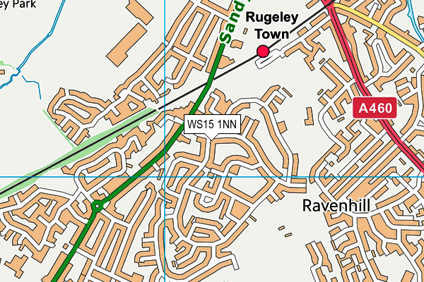 Queensway (Closed) map (WS15 1NN) - OS VectorMap District (Ordnance Survey)