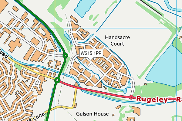 WS15 1PP map - OS VectorMap District (Ordnance Survey)