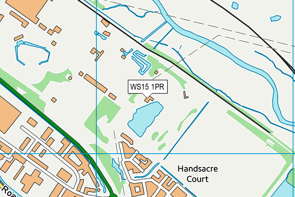 Lakeside Golf Club (Closed) map (WS15 1PR) - OS VectorMap District (Ordnance Survey)