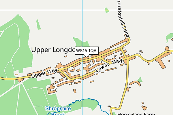 WS15 1QA map - OS VectorMap District (Ordnance Survey)