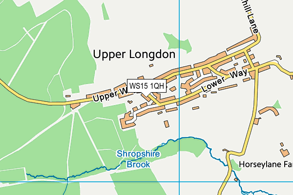 WS15 1QH map - OS VectorMap District (Ordnance Survey)