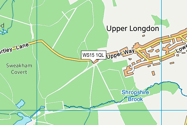 WS15 1QL map - OS VectorMap District (Ordnance Survey)