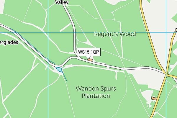 WS15 1QP map - OS VectorMap District (Ordnance Survey)
