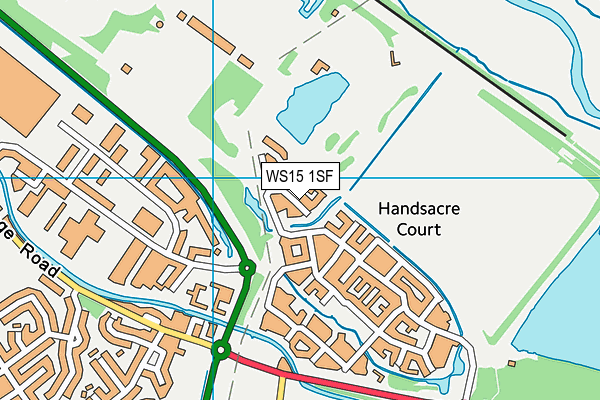 WS15 1SF map - OS VectorMap District (Ordnance Survey)