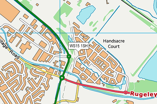 WS15 1SH map - OS VectorMap District (Ordnance Survey)