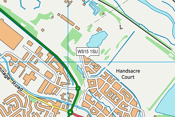 WS15 1SU map - OS VectorMap District (Ordnance Survey)