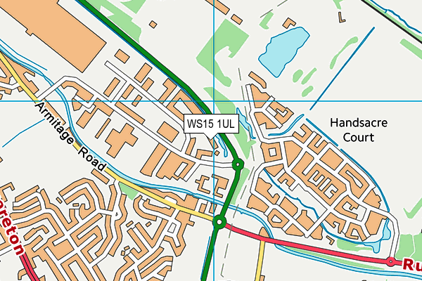 WS15 1UL map - OS VectorMap District (Ordnance Survey)