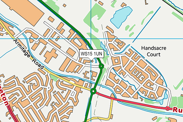 WS15 1UN map - OS VectorMap District (Ordnance Survey)