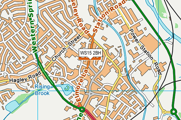 WS15 2BH map - OS VectorMap District (Ordnance Survey)