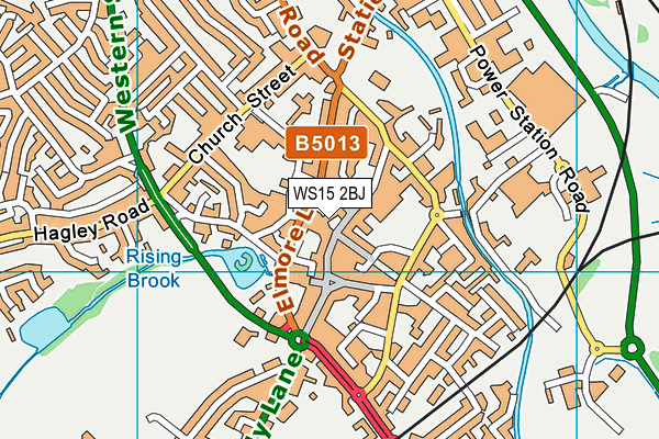 WS15 2BJ map - OS VectorMap District (Ordnance Survey)