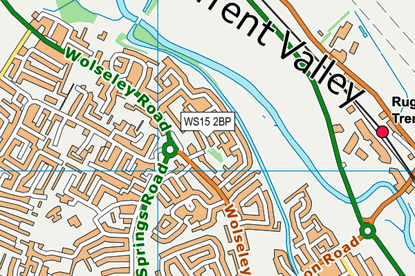 WS15 2BP map - OS VectorMap District (Ordnance Survey)
