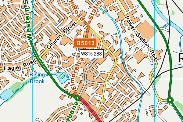 WS15 2BS map - OS VectorMap District (Ordnance Survey)