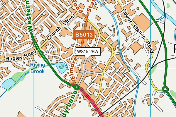 WS15 2BW map - OS VectorMap District (Ordnance Survey)
