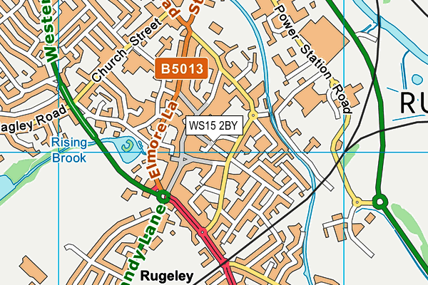 Map of RUGELEY FIREPLACES LTD at district scale