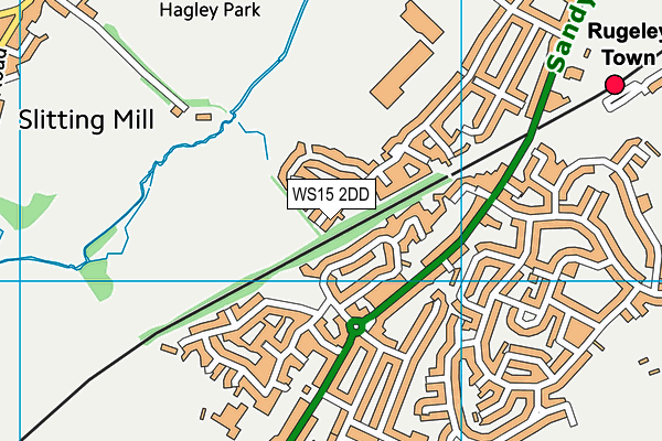 WS15 2DD map - OS VectorMap District (Ordnance Survey)