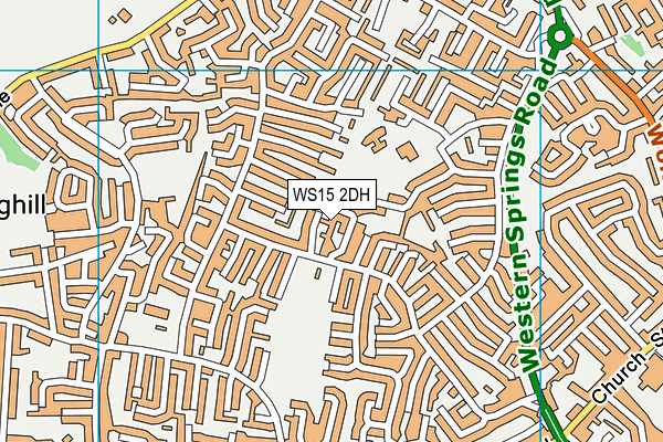 WS15 2DH map - OS VectorMap District (Ordnance Survey)