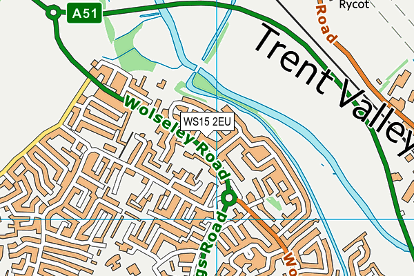 WS15 2EU map - OS VectorMap District (Ordnance Survey)