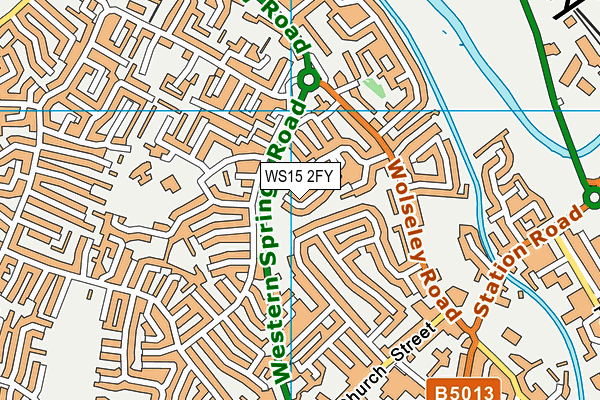 WS15 2FY map - OS VectorMap District (Ordnance Survey)