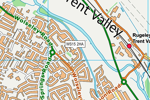 WS15 2HA map - OS VectorMap District (Ordnance Survey)