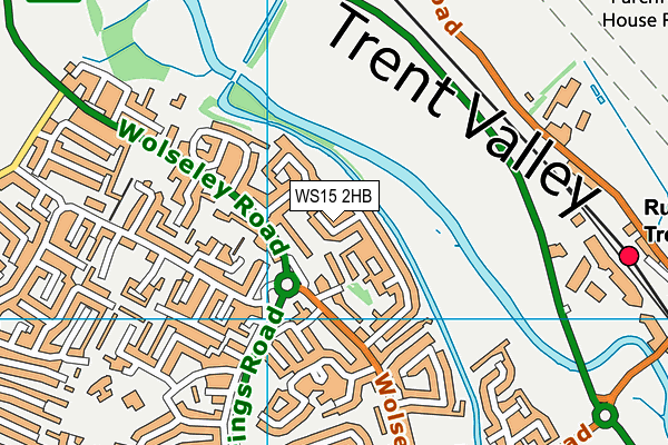 WS15 2HB map - OS VectorMap District (Ordnance Survey)