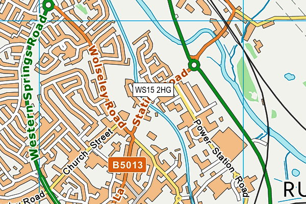 WS15 2HG map - OS VectorMap District (Ordnance Survey)