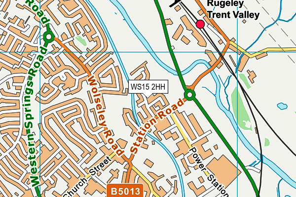 WS15 2HH map - OS VectorMap District (Ordnance Survey)