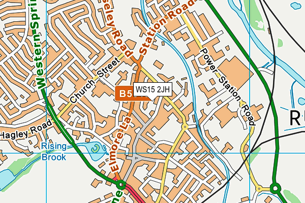 WS15 2JH map - OS VectorMap District (Ordnance Survey)