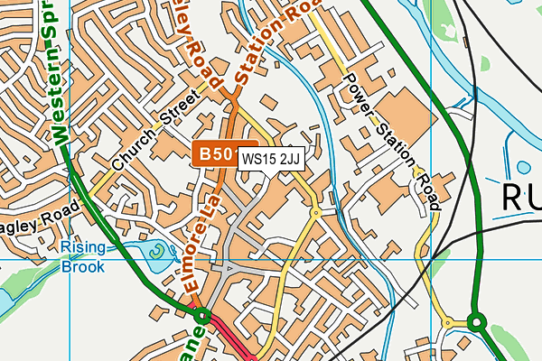 WS15 2JJ map - OS VectorMap District (Ordnance Survey)
