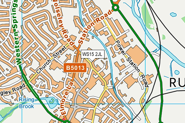 WS15 2JL map - OS VectorMap District (Ordnance Survey)