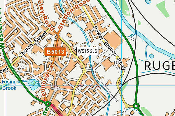 WS15 2JS map - OS VectorMap District (Ordnance Survey)