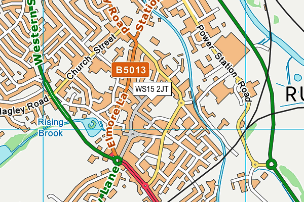 WS15 2JT map - OS VectorMap District (Ordnance Survey)