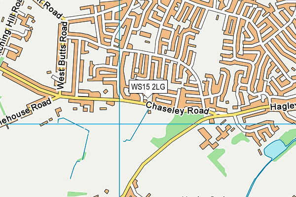WS15 2LG map - OS VectorMap District (Ordnance Survey)