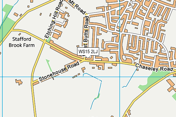 WS15 2LJ map - OS VectorMap District (Ordnance Survey)