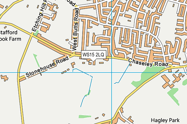 WS15 2LQ map - OS VectorMap District (Ordnance Survey)