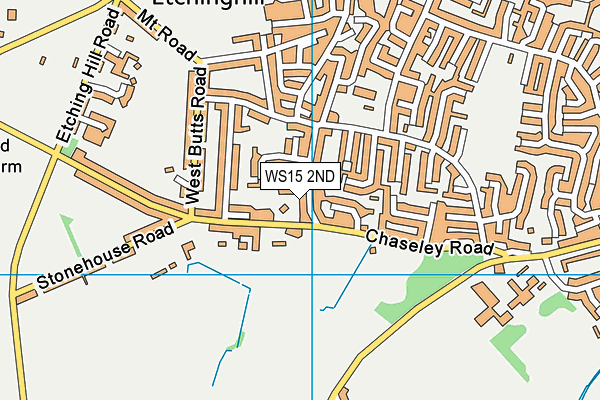 WS15 2ND map - OS VectorMap District (Ordnance Survey)