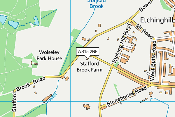 WS15 2NF map - OS VectorMap District (Ordnance Survey)